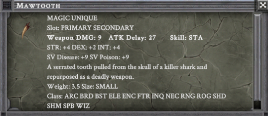 MAWTOOTH item card
